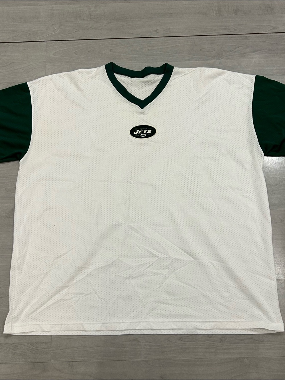 Vtg New York Jets Majestic Mesh Jersey Shirt Men’s 2XL White Green NFL Football